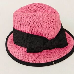LE CHAPEAU Fuchsia Hat Made in Italy, NWT, Size M/58